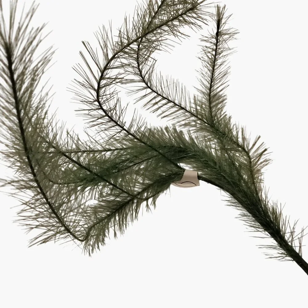 Artificial Fern Spray Branch Green Stem Wispy Feathery Foliage Floral Craft